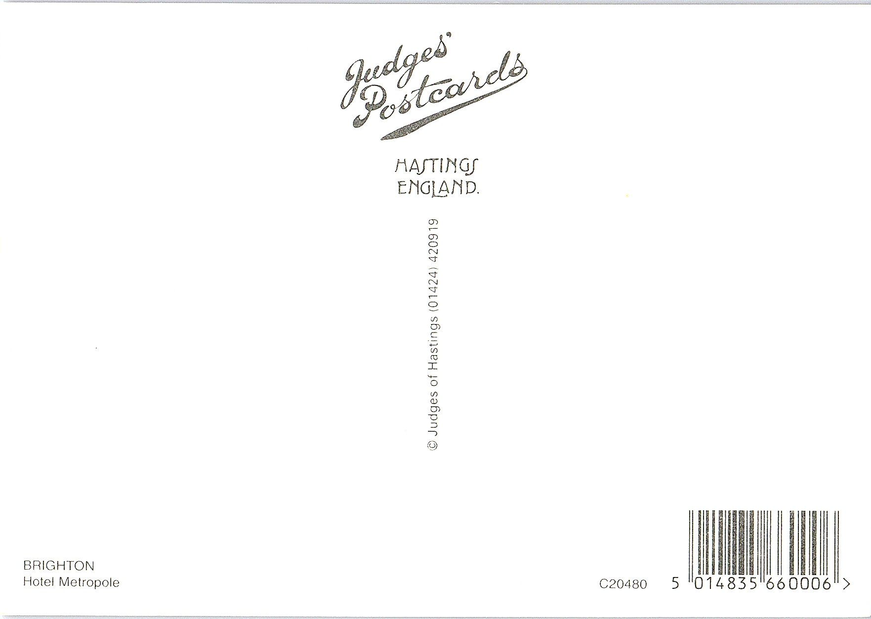 Cartoline postali: AK BRIGHTON  Hotel Metropole – Usato da Würenlos venduto da KKMeister 1
