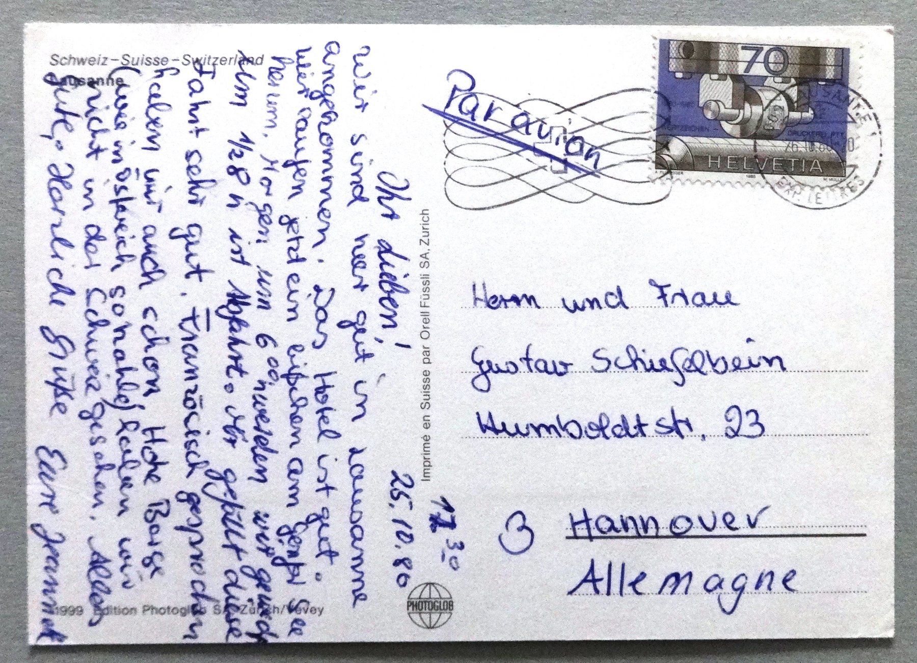Cartes postales: Lausanne – D'occasion à Fétigny par Billy2miny 1