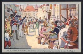 Geneve, 1er juin 1814 les soldats suisse