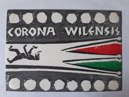Postkarte CORONA WILENSIS mit Illustration und Handschrift