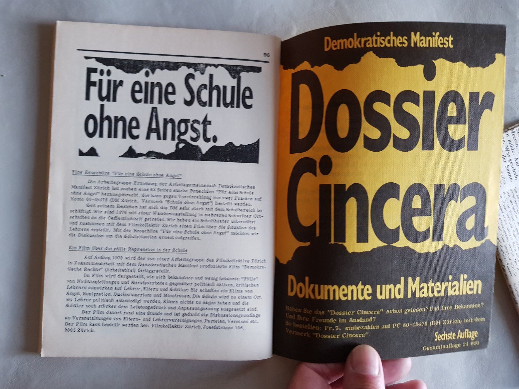 Libri: Cincera alias Cäsar - 1977 -  waren Cinceras Berner Spitzel – Usato da Walterswil BE venduto da Lonitti 3