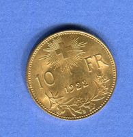 (143) 10 Fr. 1922 Vreneli Top Stgl Gold TOOOOP