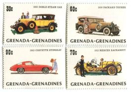 Briefmarken "Corvette, Packard, Mercer Raceabout". Grenada.