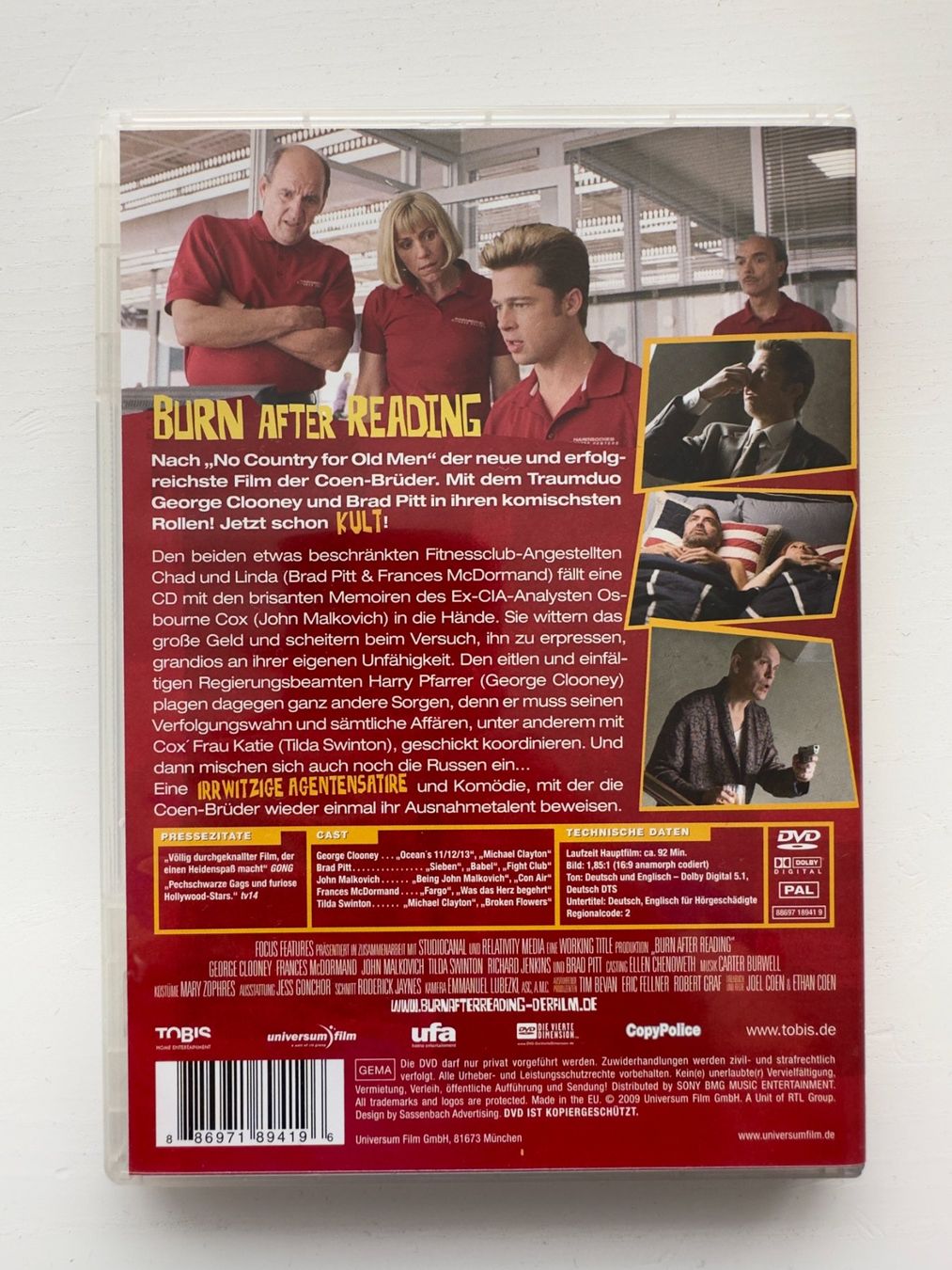 Tutti i DVDs: Burn After Reading – Nuovo (secondo la descrizione) da Nottwil venduto da grabi77 1
