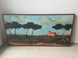Painting GIOVANNI BARTOLENA copy Tuscan countryside
