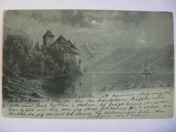 Cartoline postali: AK  Schloss Chillon – Usato da Gundetswil venduto da Egro01