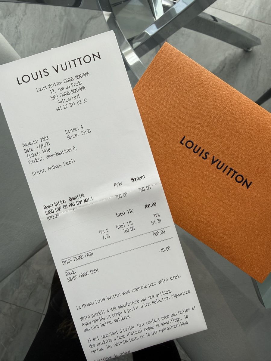 Louis Vuitton Sonstige Kleidung & Accessoires: Louis Vuitton Cap schwarz braun mit Monogram Muster – Gebraucht aus Sierre von Nessii 4