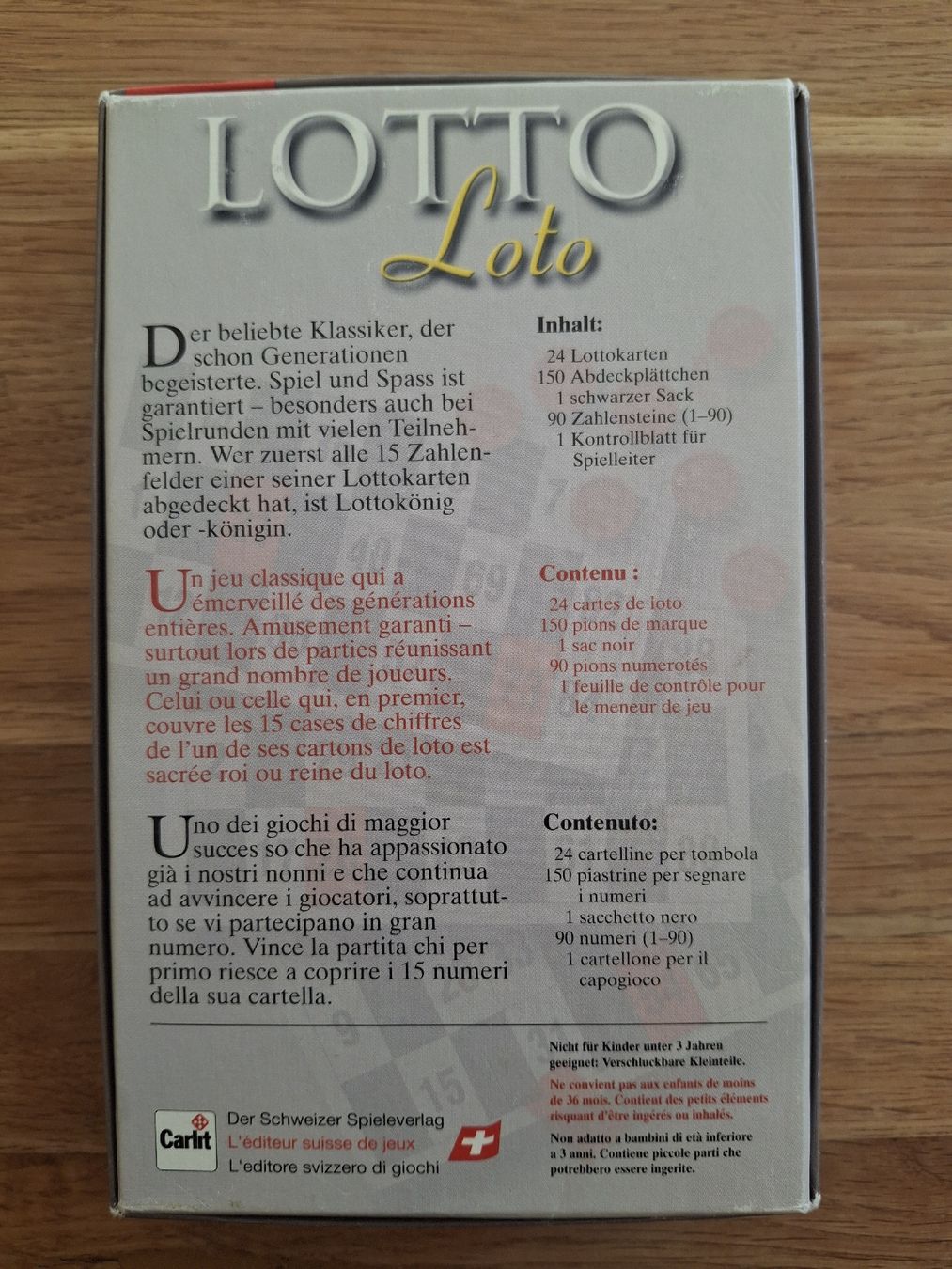 Carlit Giochi: Lotto – Usato da Zürich venduto da Vordermannd86 1