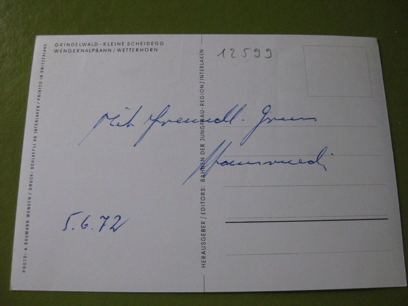 Cartoline postali: AK Grindelwald Kleine Scheidegg mit Zug – Usato da Malters venduto da Marosko 1