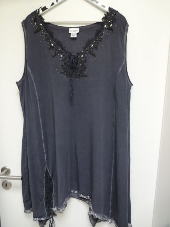 Neu Miamoda Zipfeltop Gr.58 mit Pailletten + Nieten