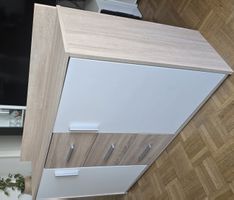 Sideboard light wood and white finish used condition