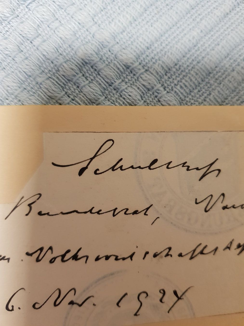 Autogramme: Edmund Schulthess, Bundesrat, Original-Autogramm – Gebraucht aus Wikon von Funkfreak75 1