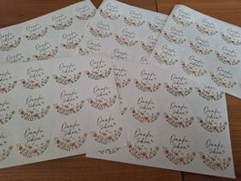 Danke schön Sticker floral 60 Stk. neu
