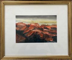 Aquarelle originale du peintre Jean-Paul Faisant (Valais)