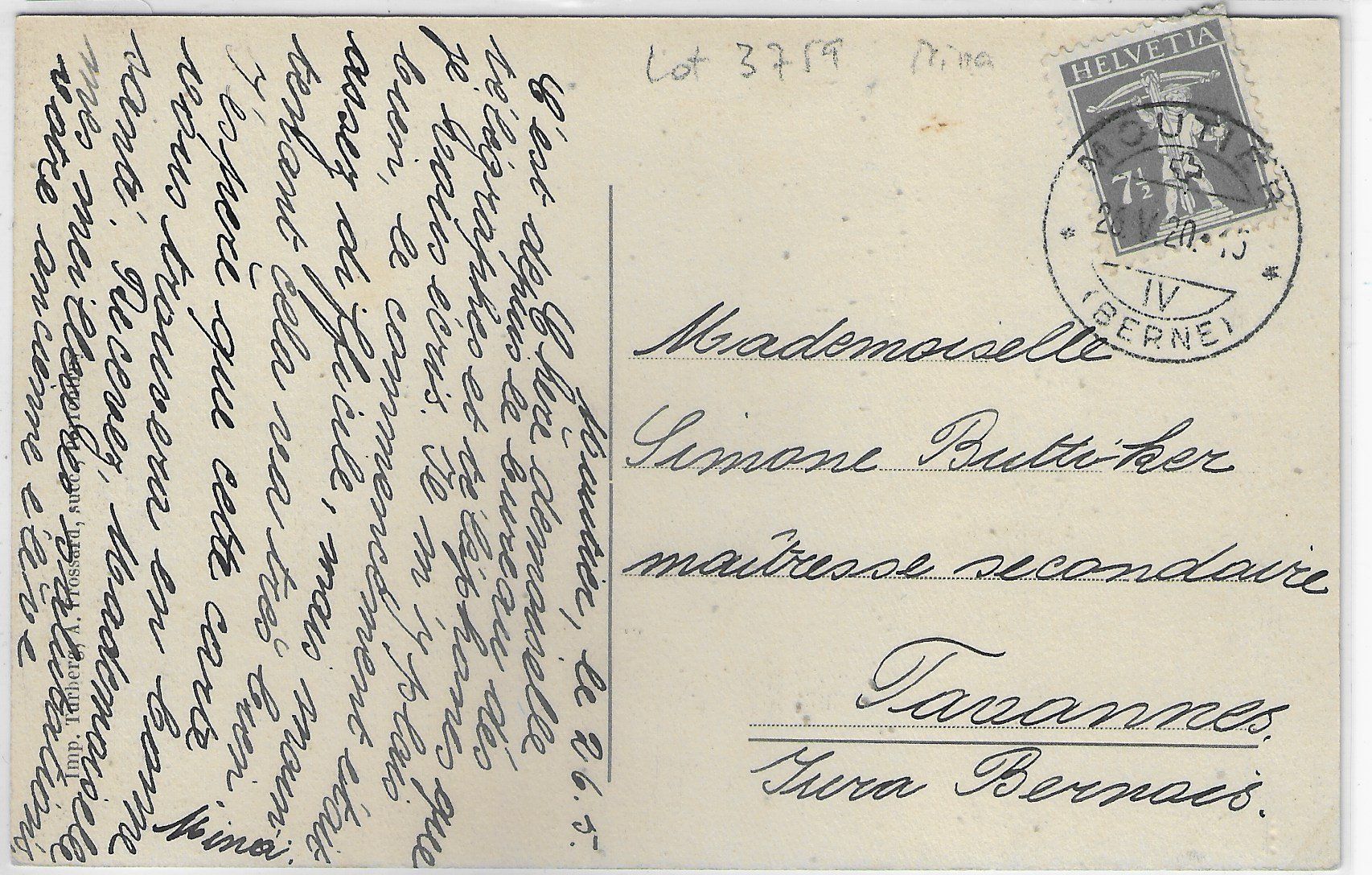 Cartoline postali: Moutier - Grand'Rue - animee – Usato da Ettingen venduto da Kartenplanet 1