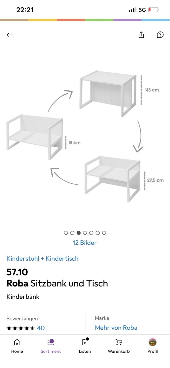 Set de table et chaises: Kinder tisch und stuhl – D'occasion à Au ZH par Ilamei 4
