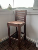 Barhocker Holz braun Gebrauchsspuren guter Zustand