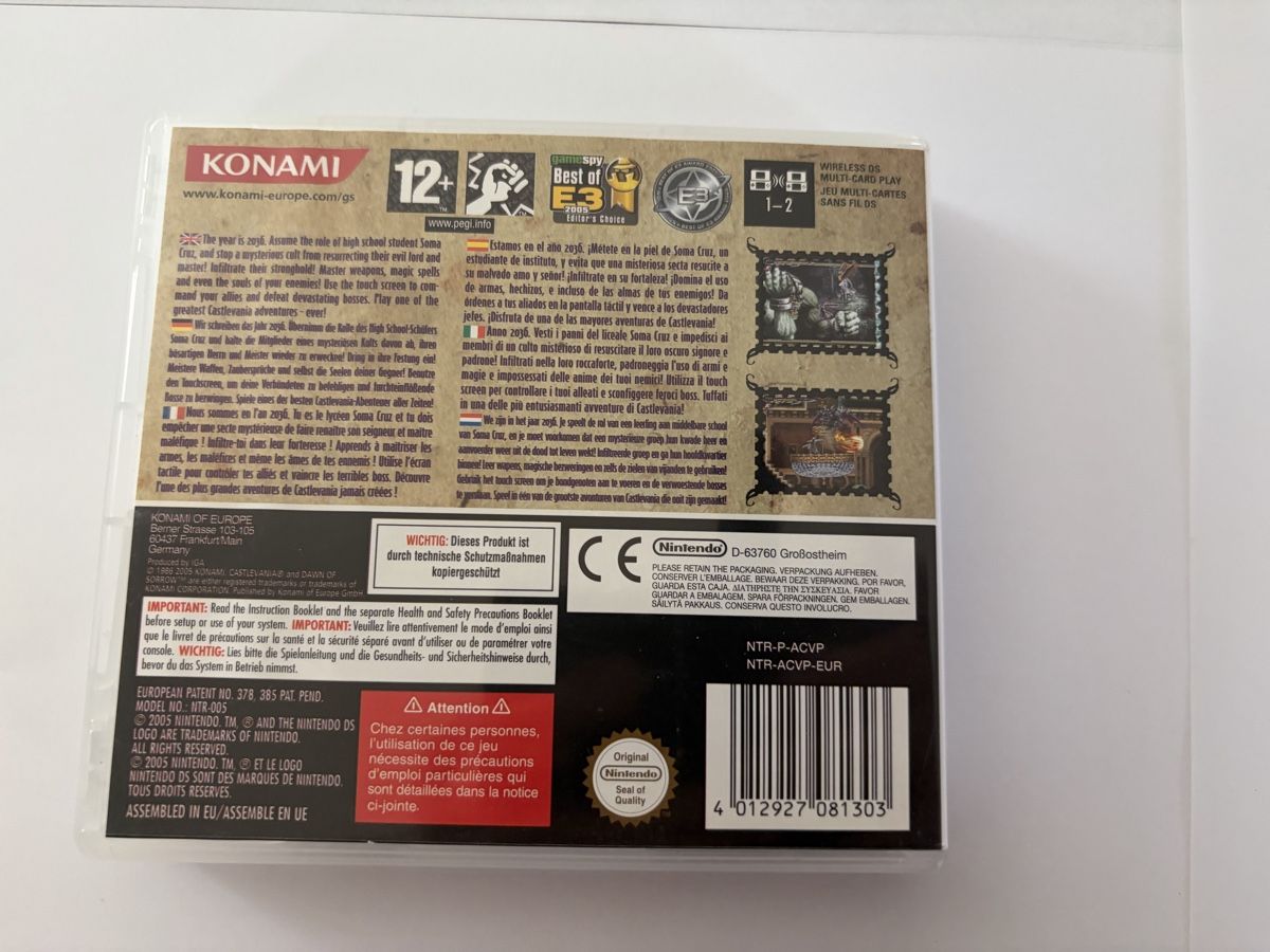 Nintendo Giochi: Jeu Nintendo DS Konomi Castlevania – Usato da Echallens venduto da JAR69 2