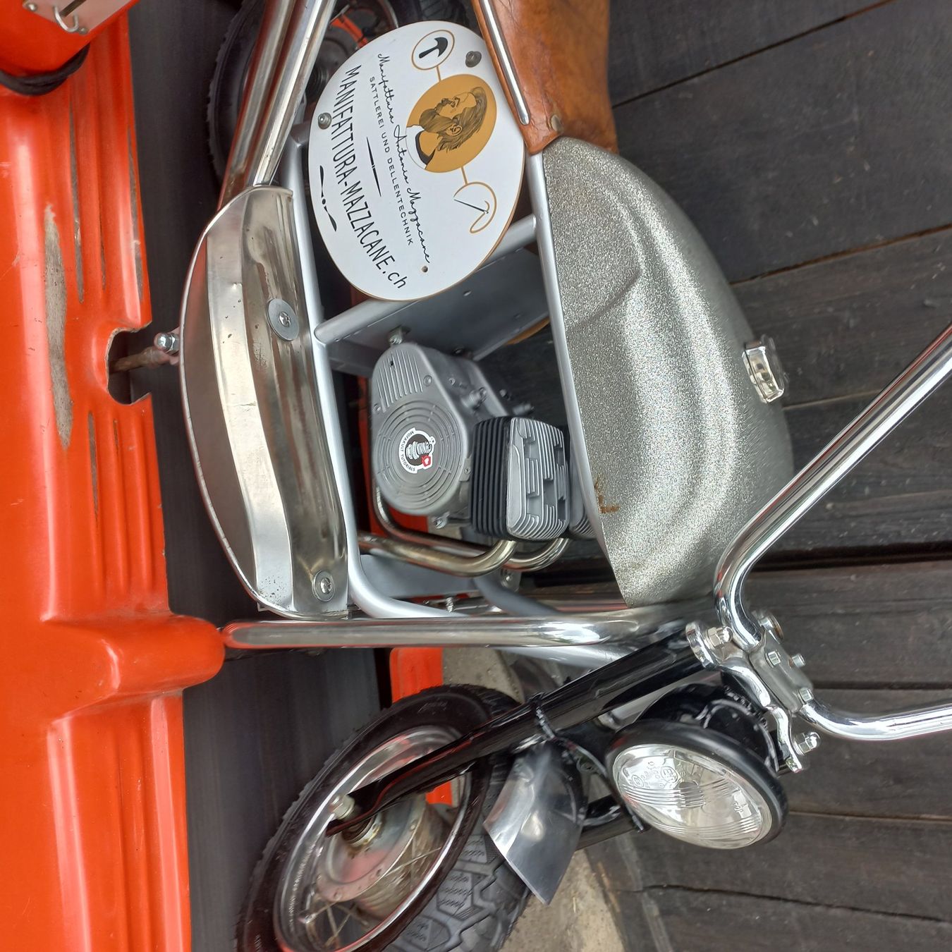 Giocattoli: Motorrad-Karusell vor der Migros von ca. 1970 – Usato da Baar venduto da 2cvbaar 6