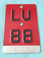 Fahrradnummer Velonummer LU 88 Luzern 157054