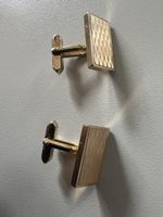 Elegante Vintage Manschettenknöpfe, Goldfarben, Rechteckig