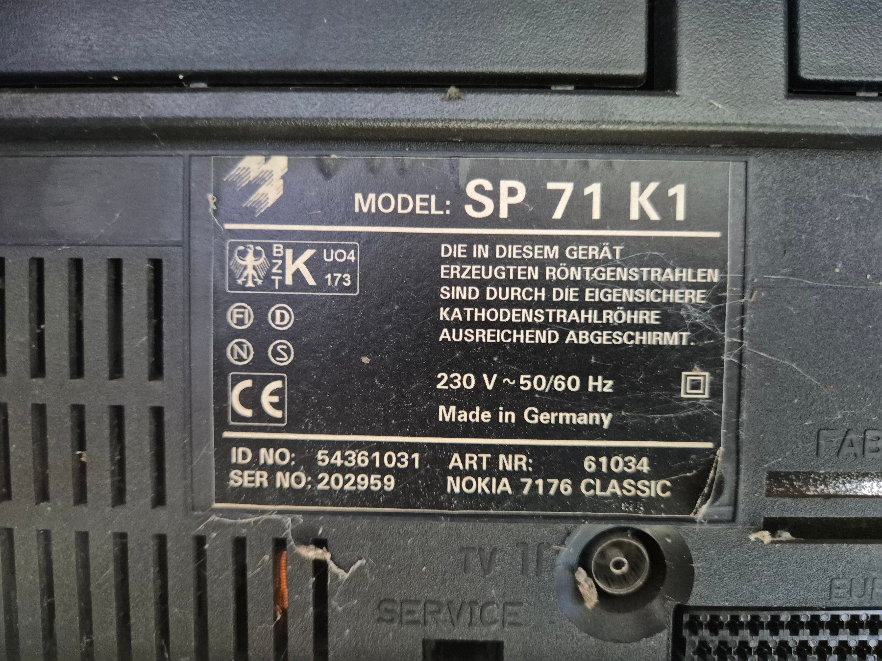 Nokia Televisori: TV Nokia SP 71 K1 – Difettoso da Kerzers venduto da Rtvjohner 1