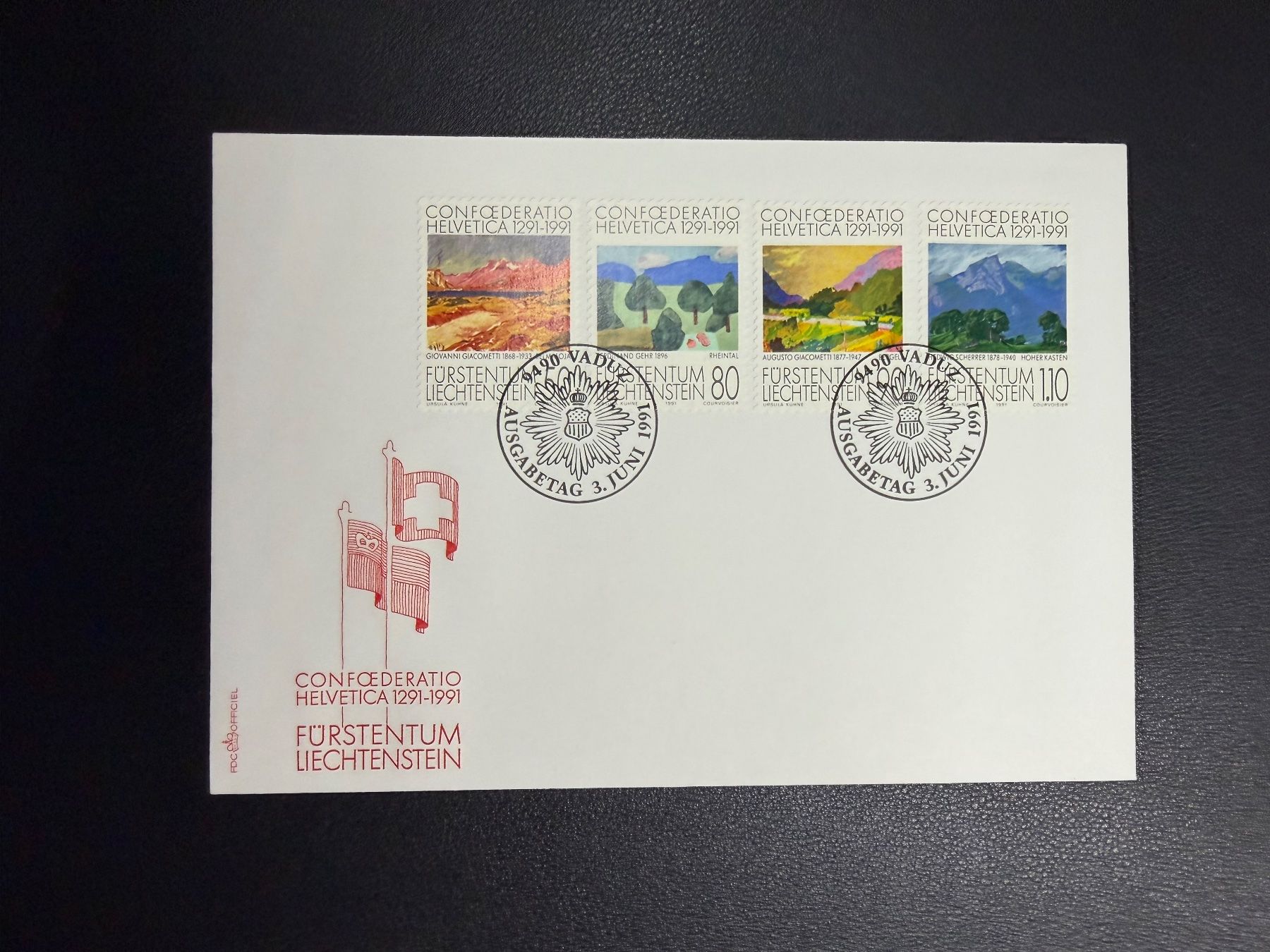 Alle Briefmarken: Liechtenstein FDC 1991 – Gebraucht aus oberrüti von jeanmei