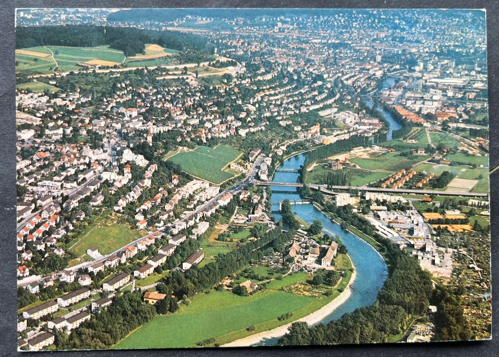 Höngg und Zürich mit Limmat/ Flugaufnahme ca, 1980 (Gebraucht) in ...