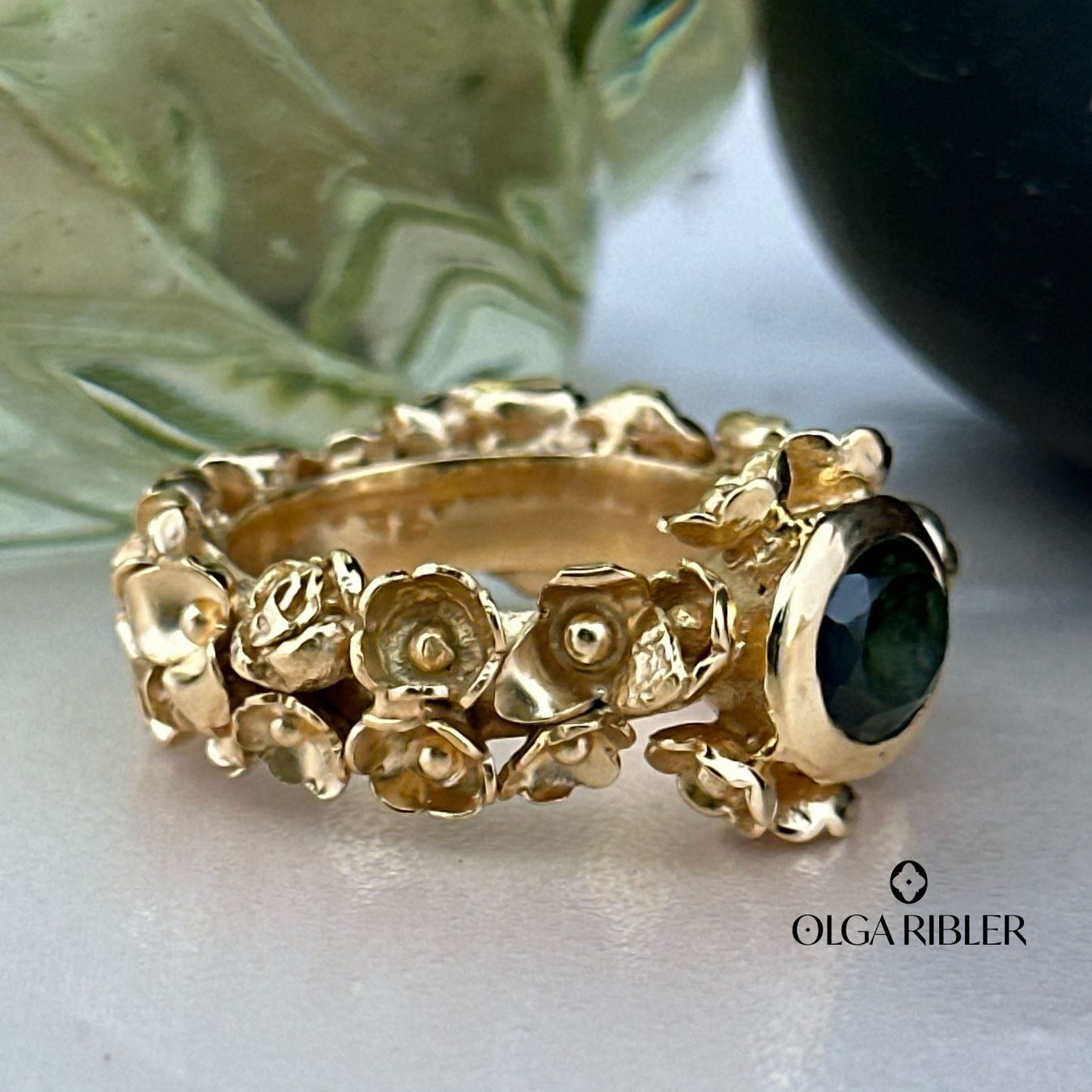 Olga Ribler Anelli: Blumen Ring mit Turmalin Ringgrösse 58 – Nuovo (secondo la descrizione) da Luzern venduto da Schmuckoutlet 5