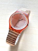 Swatch Uhr rot Metallarmband  guter Zustand