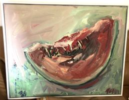 Gabi Streile (*1950) - Ölgemälde - Wassermelone von 1993