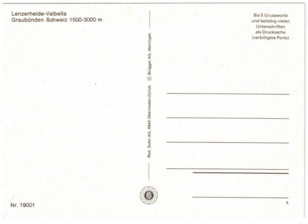 Cartoline postali: Lenzerheide - Pistenplan – Usato da Binningen venduto da Mountainrider 1