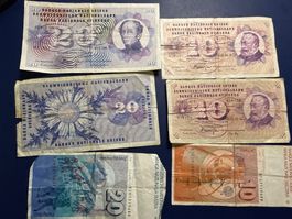 90.- Franken Alte Banknoten