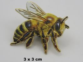 Ansteck Pin - BIENE - Emaille - Goldfarben - 3x3cm