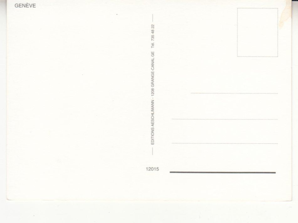 Cartoline postali: Genève ca. 1980 – Usato da Bürglen TG venduto da StampGraf 1