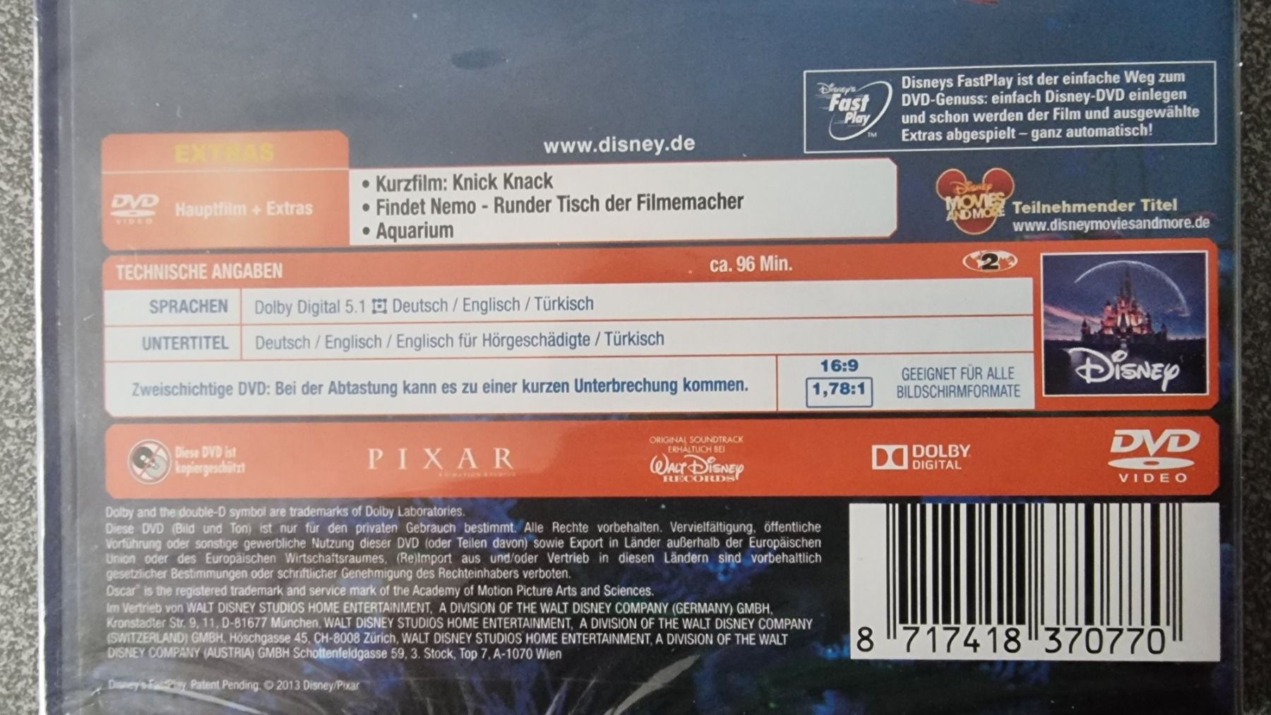 Tous les DVDs: DVD Findet Nemo / Disney NEU – Neuf avec emballage d'origine à Oetwil am See par fineli2 1
