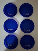 6x Select Simply Blue Werbe-Aschenbecher / Untersetzer 