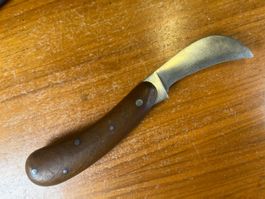 Hippe-/Hoggenmesser Taschenmesser m. Holzgriff