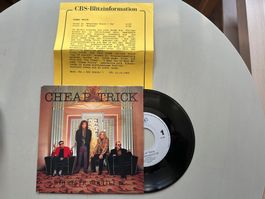 CHEAP TRICK tolle Single Wherever would Kult 80's Infosheet