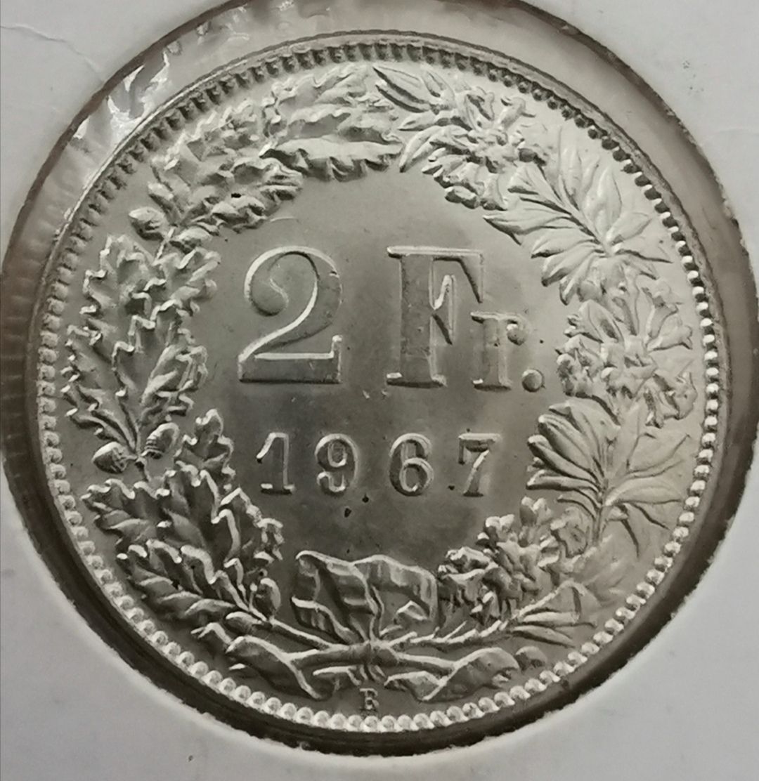 Tutti le monete: 2 Franken 1967 Silber Unz Stgl – Usato da Zürich venduto da turbopuz