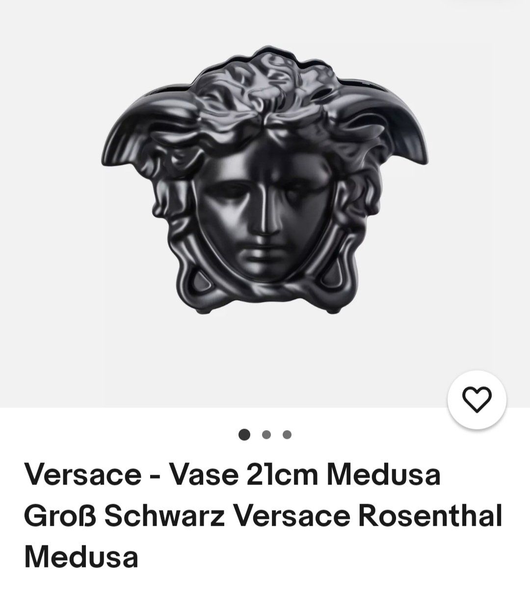 Versace Vasen & Gefässe: Vase - Versace Medusa - 21cm Fabrikneu – Neu (gemäss Beschreibung) aus KLOTEN von Luxurious-Shop