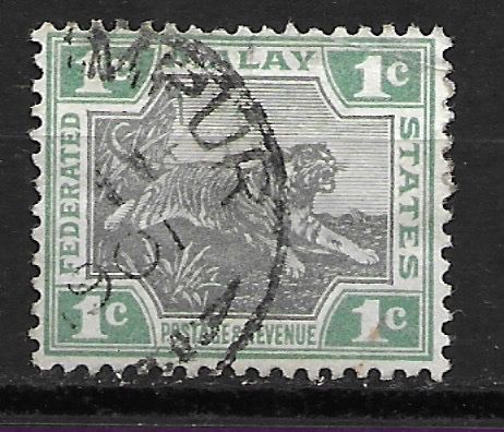 Tutti i francobolli: Malaya 1901: Tiger – Usato da Zürich venduto da Rainstamps