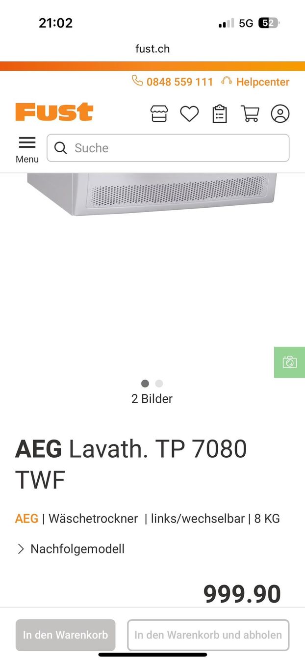 AEG Lavatrici: AEG Waschmaschine/Tumbler – Usato da Dietikon venduto da cel_vm8p 2