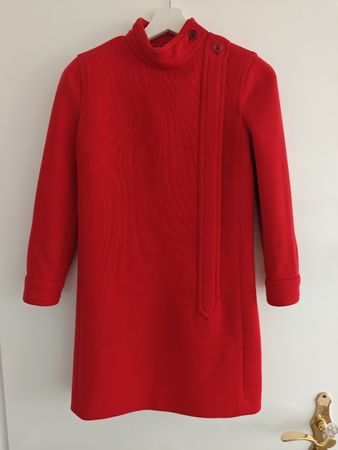 SAINT LAURENT Woll Mini Dress