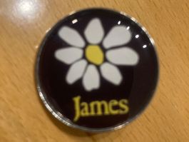 James - Pin Anstecker Punk Metal Rock Band