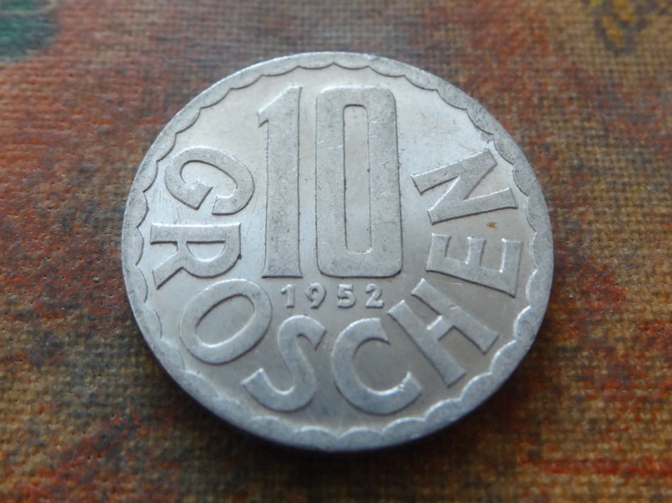 Tutti le monete: AUTRICHE  10  Groschen  1952 – Usato da Romanel-sur-Lausanne venduto da Swift13