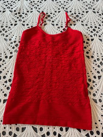 Rotes Sommer Top mit Spaghettiträger in Rot  Gr XS neuwertig