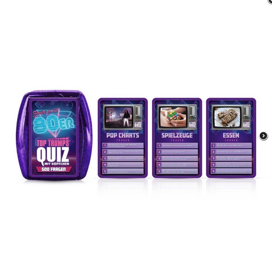 Giochi: Top Trumps Quiz - 80er – Nuovo e nell'imballaggio originale da Oensingen venduto da Liquidations-Shop 2