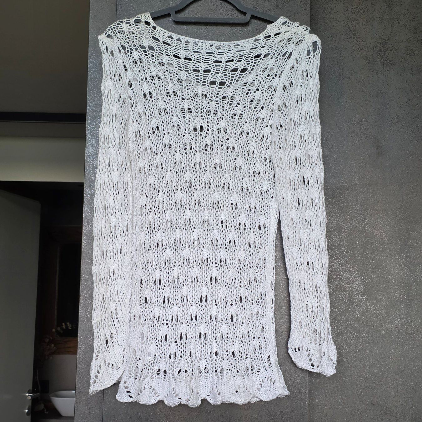 Maglioni & Felpe: 🐸 ZABAIONE GEHÄKELTER PULLOVER / STRANDPULLOVER WEISS – Usato da Môtier (Vully) venduto da Frogs 4