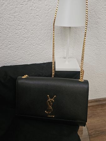Saint Laurent Paris Leder Umhängetasche – Schwarz